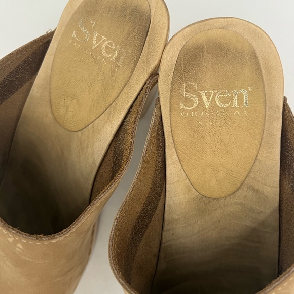 Sven original clogs women’s size 40 (9), tan suede, tall heel - Picture 6 of 7